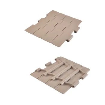 Double hinge straight running plastic flat top chains LF821