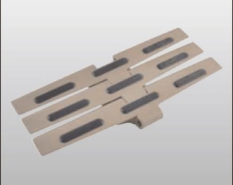 LF882TAB-G K750 rubber top sideflexing double hinge wide format chain
